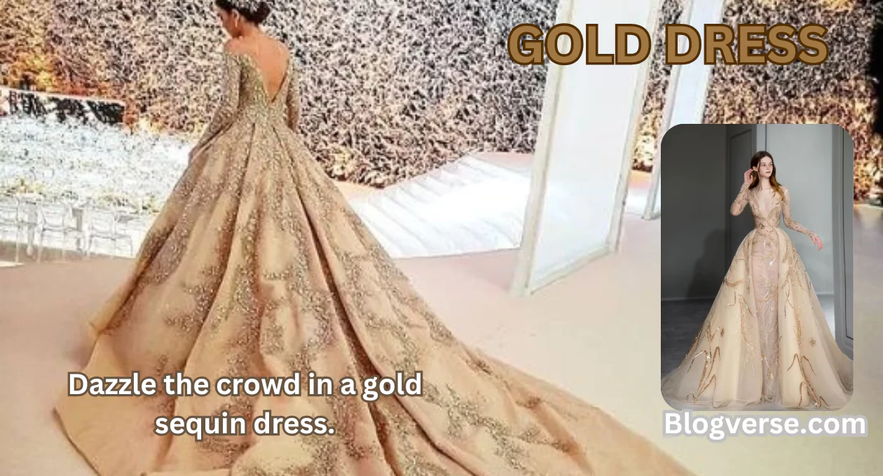 gold dress