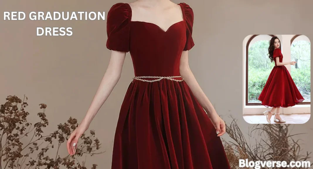 red graduation dress