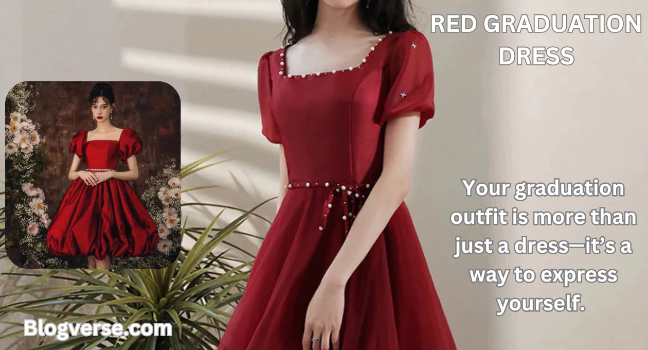 red graduation dress